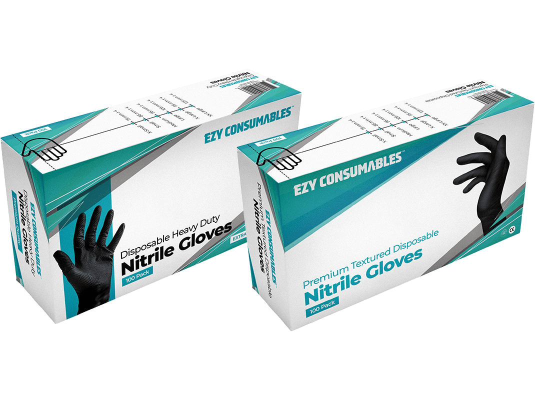 EZY Premium Black Nitrile Gloves